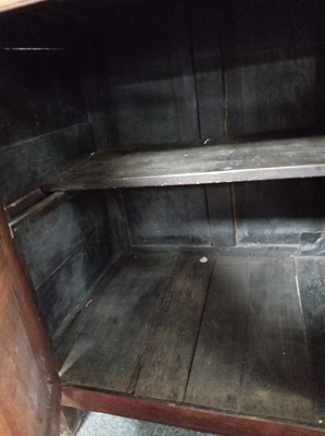 Lot 47 - A Georgian Welsh oak cupboard or deuddarn