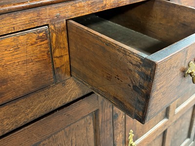 Lot 47 - A Georgian Welsh oak cupboard or deuddarn