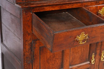 Lot 47 - A Georgian Welsh oak cupboard or deuddarn