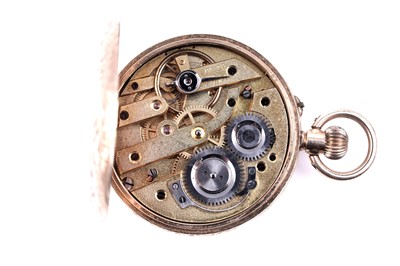 Lot 433 - A late 19th Century 14k half-hunter fob watch