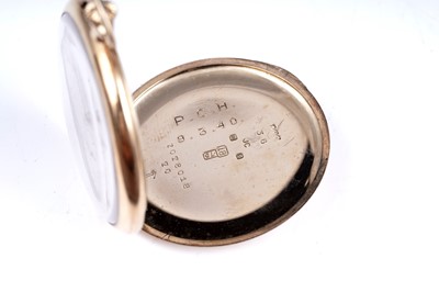 Lot 434 - A 1920's 18ct gold-cased open-faced keyless-wind pocket watch