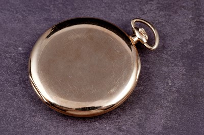 Lot 434 - A 1920's 18ct gold-cased open-faced keyless-wind pocket watch