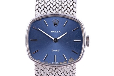 Lot 404 - Rolex Orchid: an 18ct white gold cased manual wind cocktail watch