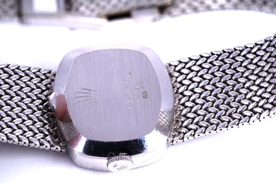 Lot 404 - Rolex Orchid: an 18ct white gold cased manual wind cocktail watch