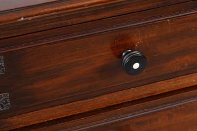 Lot 97 - An Edwardian mahogany chest of four long drawers
