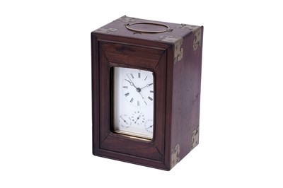 Lot 459 - Mid-19th Century French gilt brass striking and repeating calendar carriage clock, Japy Freres