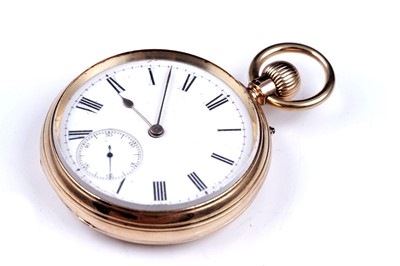 Lot 165 - An 18ct yellow gold cased open faced pocket watch