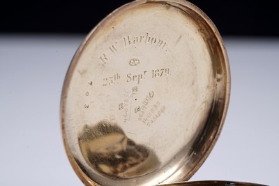 Lot 165 - An 18ct yellow gold cased open faced pocket watch
