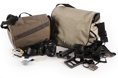 Lot 267 - A Sony Cyber-Shot HD AVCHD DSC-HX300 camera outfit; and other items
