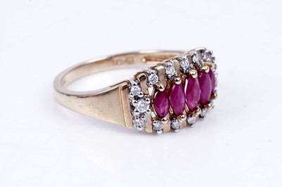 Lot 41 - An Edwardian revival ruby and diamond ring