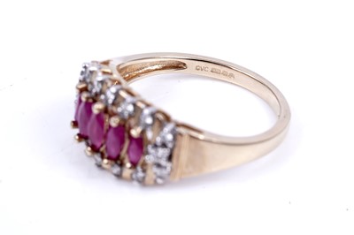 Lot 41 - An Edwardian revival ruby and diamond ring