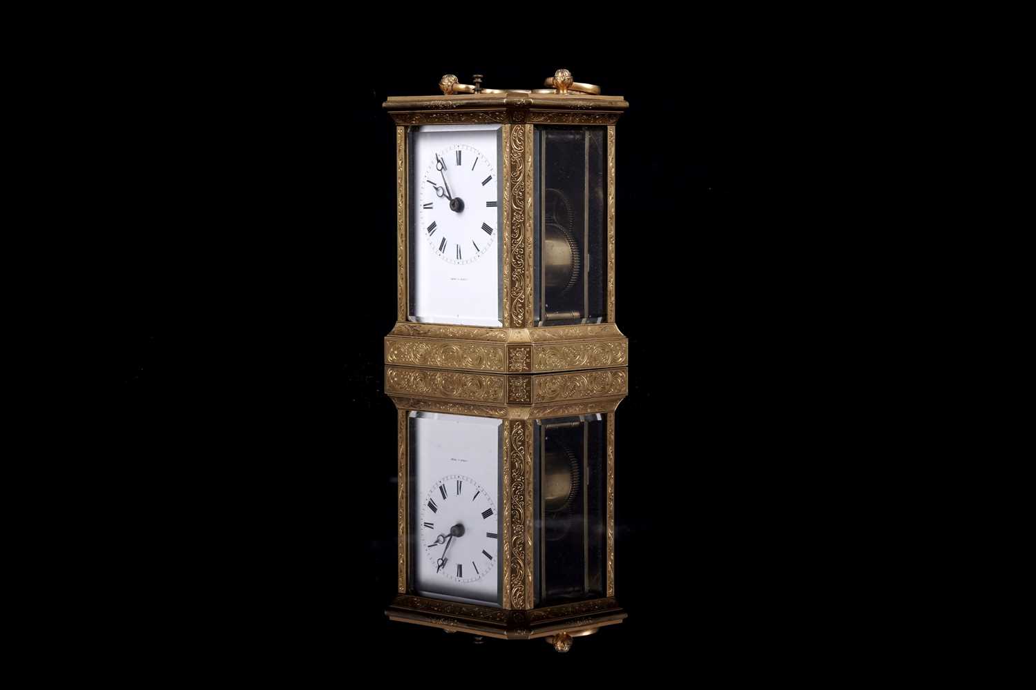 Lot 460 - Mid to late 19th century French carriage clock, Dent, Paris