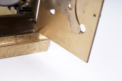 Lot 460 - Mid to late 19th century French carriage clock, Dent, Paris