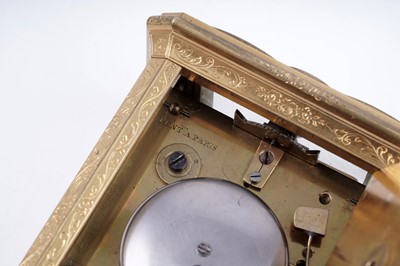 Lot 460 - Mid to late 19th century French carriage clock, Dent, Paris