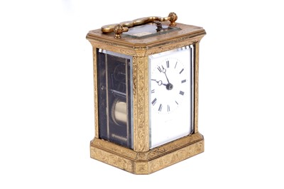Lot 460 - Mid to late 19th century French carriage clock, Dent, Paris