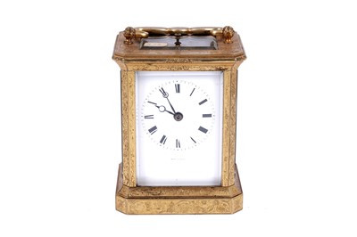 Lot 460 - Mid to late 19th century French carriage clock, Dent, Paris