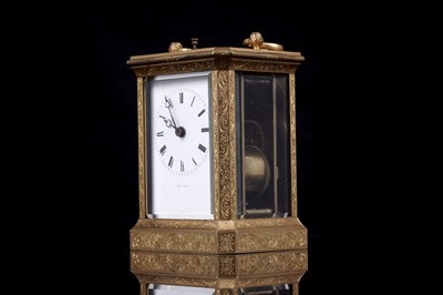 Lot 460 - Mid to late 19th century French carriage clock, Dent, Paris
