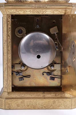 Lot 460 - Mid to late 19th century French carriage clock, Dent, Paris