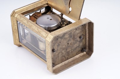 Lot 460 - Mid to late 19th century French carriage clock, Dent, Paris