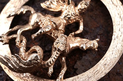 Lot 22 - A 1970s 9ct gold St. George pendant