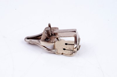 Lot 25 - A pair of yellow metal ear clips for convertible jewellery