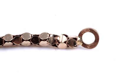 Lot 79 - A modern 18ct gold fancy box-link necklace