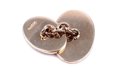Lot 87 - A pair of 14ct gold cufflinks