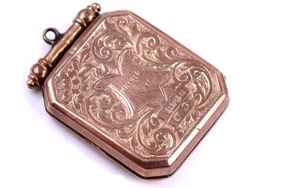 Lot 89 - An early 20th Century Aesthetic Movement 9ct rose gold locket