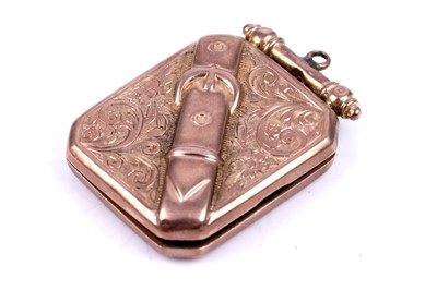 Lot 89 - An early 20th Century Aesthetic Movement 9ct rose gold locket