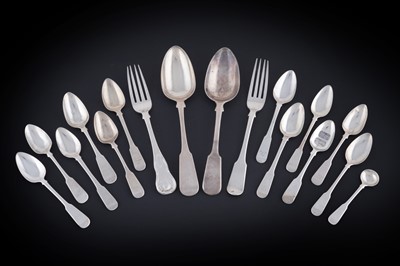 Lot 184 - Dumfries: a group of early 19th Century Scottish provincial silver flatware