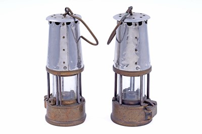 Lot 216 - Two Type 6 'The Protector Lamp & Lighting Co Ltd Eccles' miners' lamps
