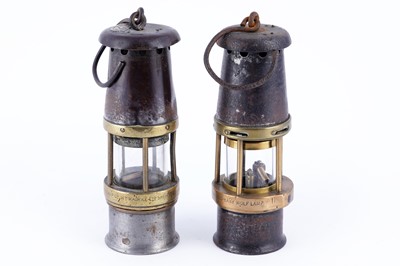 Lot 250 - Two 'Baby Wolf’ miners' lamps