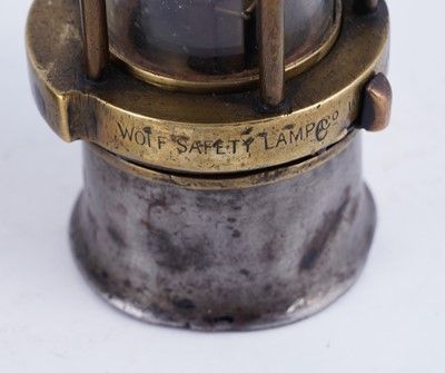 Lot 198 - Two ‘Baby Wolf’ miners' lamps