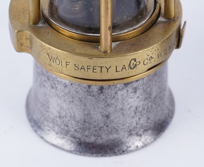 Lot 204 - Two 'Baby Wolf' miners' lamps