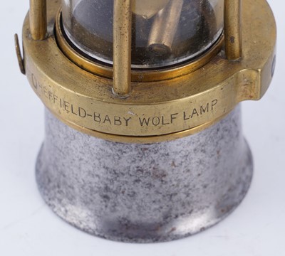 Lot 204 - Two 'Baby Wolf' miners' lamps