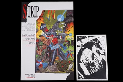 Lot 202 - Artwork by Shane Oakley; and a Kev O’Neill poster