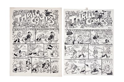 Lot 335 - Cover artwork for Thrill Comics by “Bang”