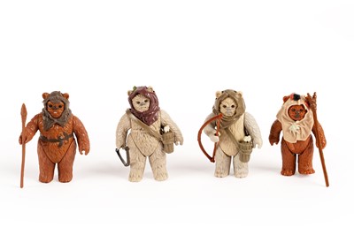 Lot 145 - Four Star Wars LFL 'Last 17' Power of the Force Ewok action figures