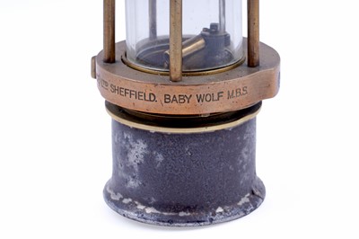 Lot 191 - Two ‘Baby Wolf’ miners' lamps; and a Wolf Type FG lamp