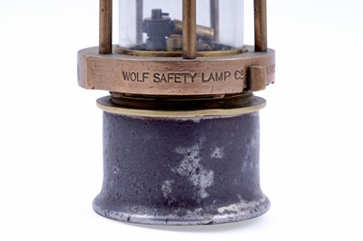Lot 191 - Two ‘Baby Wolf’ miners' lamps; and a Wolf Type FG lamp