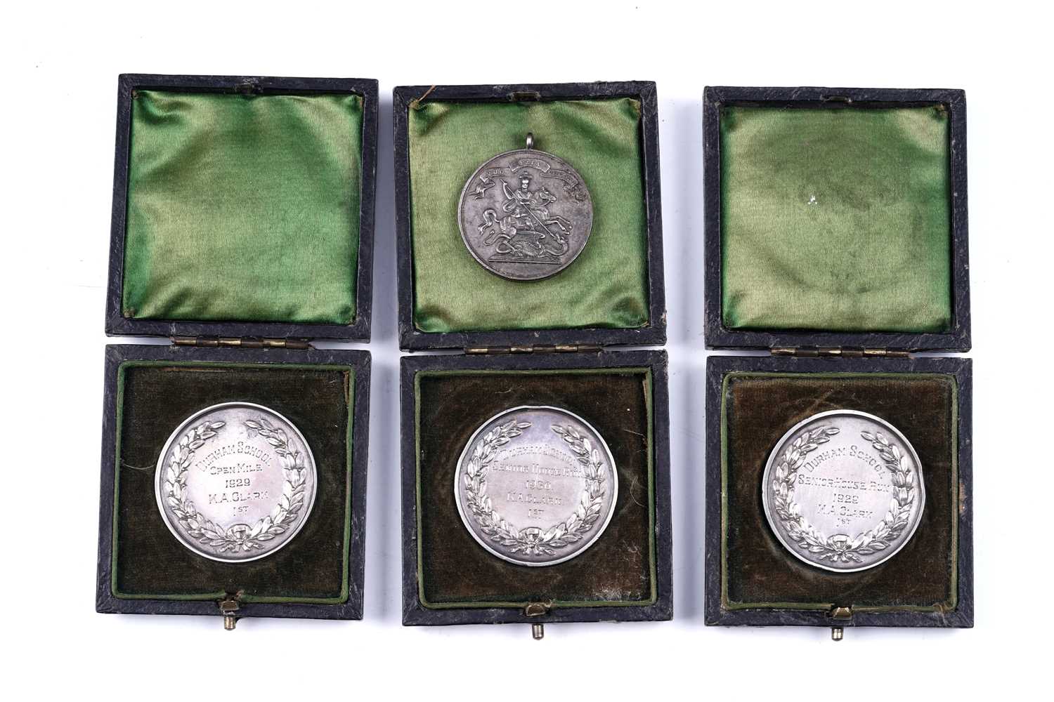 Lot 27 - Late 1920's silver school prize sporting medals