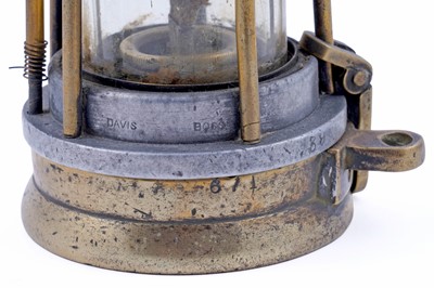 Lot 206 - A Davis ‘Boss’ brass and aluminium lamp; and a similar Thomas & Williams ‘No.1’ lamp