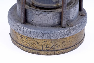 Lot 206 - A Davis ‘Boss’ brass and aluminium lamp; and a similar Thomas & Williams ‘No.1’ lamp
