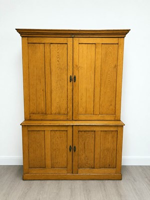 Lot 75 - A James D. Bennett oak school cabinet