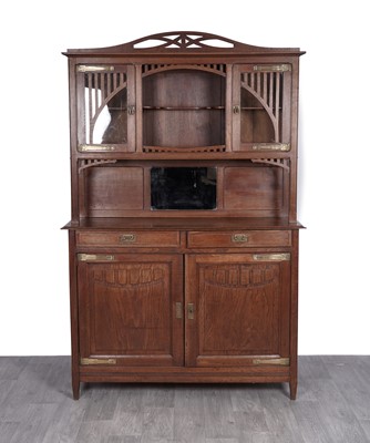 Lot 20 - An early 20th Century oak Arts & Crafts side cabinet