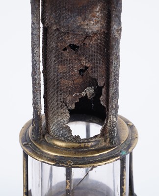Lot 192 - A Joseph Cooke ‘Clanny’ lamp; and another