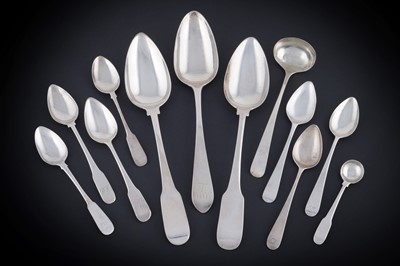 Lot 185 - Dumfries: a small group of Scottish provincial silver flatware