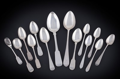 Lot 186 - Aberdeen: a small group of Scottish provincial silver flatware
