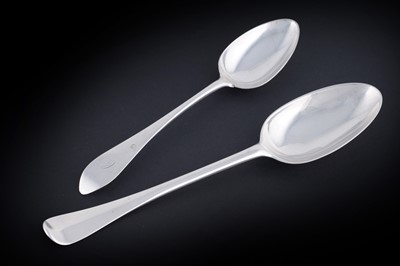 Lot 189 - Greenock: a pair George III Scottish provincial silver tablespoon