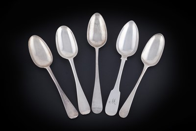 Lot 195 - Scottish antique silver tablespoons